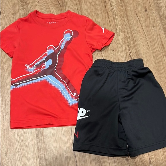 Jordan Red and Black Kids Outfit - Picture 1 of 6